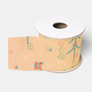 Cute Yellow Christmas Grosgrain Ribbon