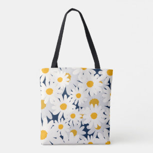 Cute Yellow Daisy Floral Pattern Tote Bag