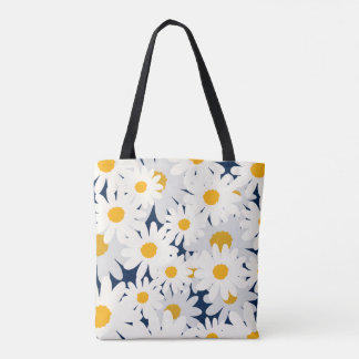 Cute Yellow Daisy Floral Pattern Tote Bag