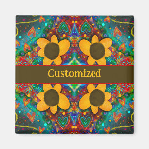 Cute Yellow Daisy Inspirivity Floral Magnet