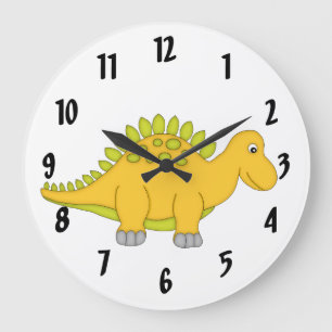 Cute Yellow Dinosaur Kid's wall-clock/Medium Large Clock