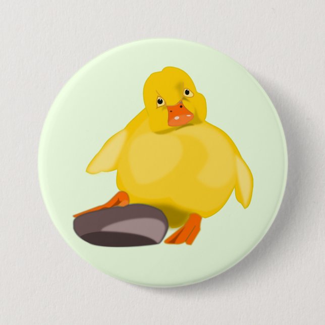 Cute Yellow Duck 7.5 Cm Round Badge (Front)