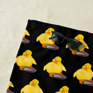 Cute Yellow Duck Beach Towel