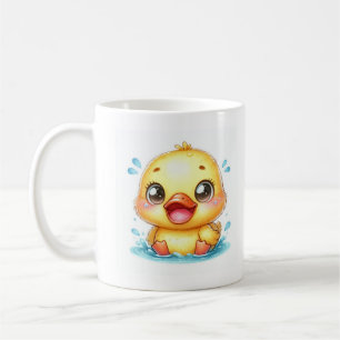Cute yellow duck coffee mug