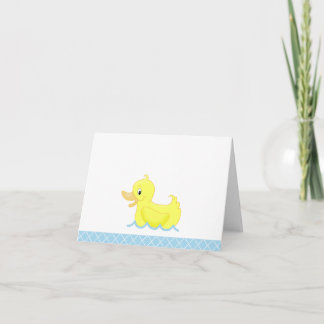 Cute Yellow Duck Customised Note Card