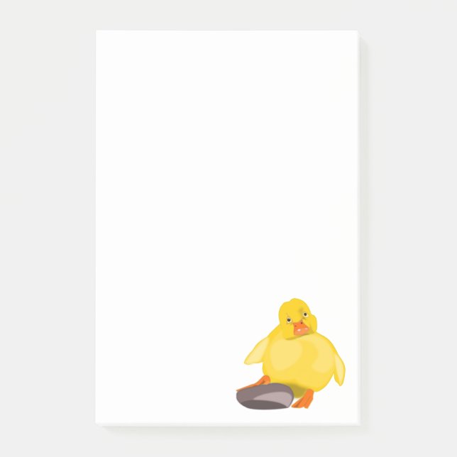 Cute Yellow Duck Funny Post it Notes (Front)