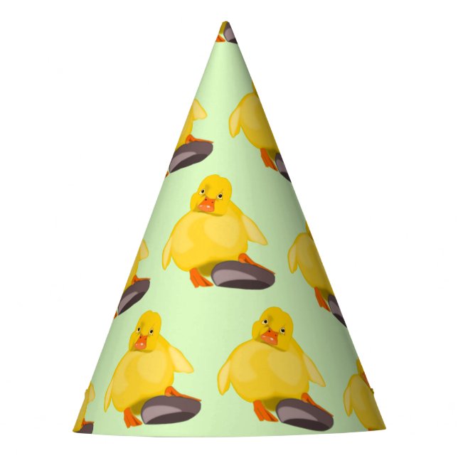 Cute Yellow Duck Party Hat (Front)
