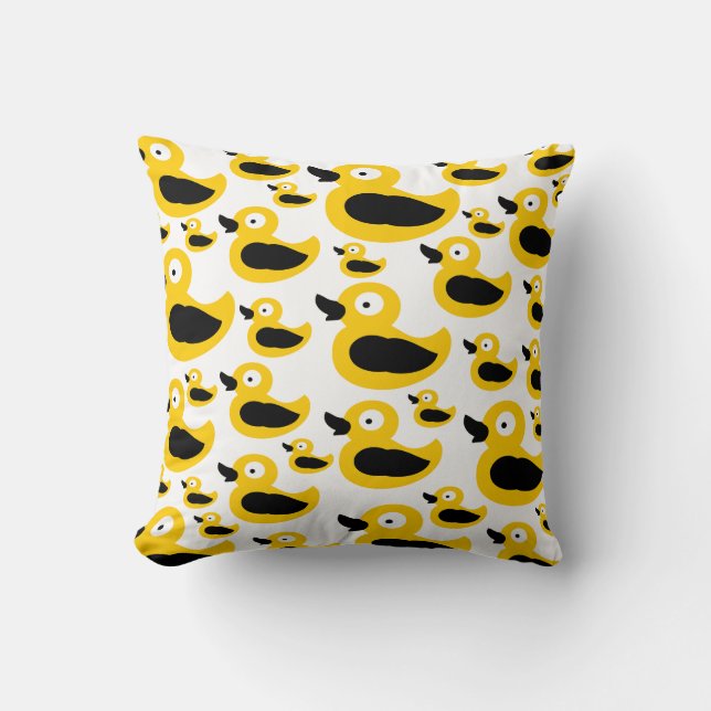 Cute yellow duck pattern  cushion (Front)