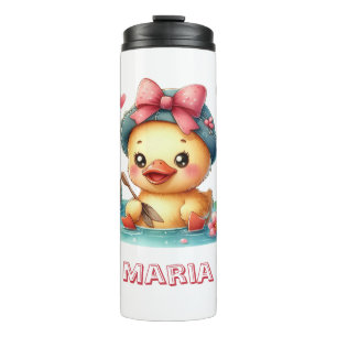 Cute yellow duck thermal tumbler