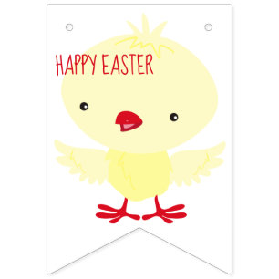Cute Yellow Duckling   Easter Bunting