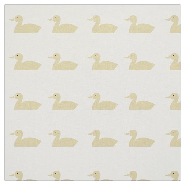 Cute Yellow Ducks Nursery Pattern Fabric (Swatch)