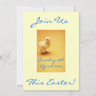 Cute yellow Easter Chick Invitations