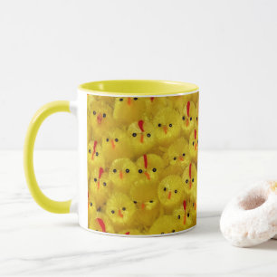 Cute Yellow Easter Toy Chicks Modern Pattern  Mug