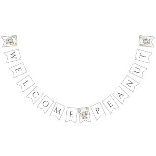Cute Yellow Elephant Balloons Baby Shower Bunting