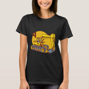 Cute Yellow Excavator Machinery T-Shirt