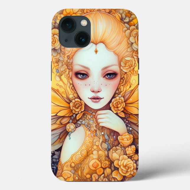 Cute Yellow Fairy Fantasy Art Case-Mate iPhone Case (Back)