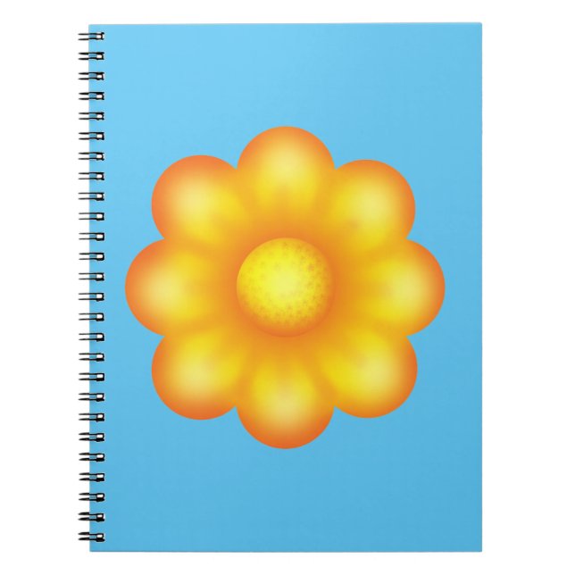 Cute Yellow Flower Notebook (Front)