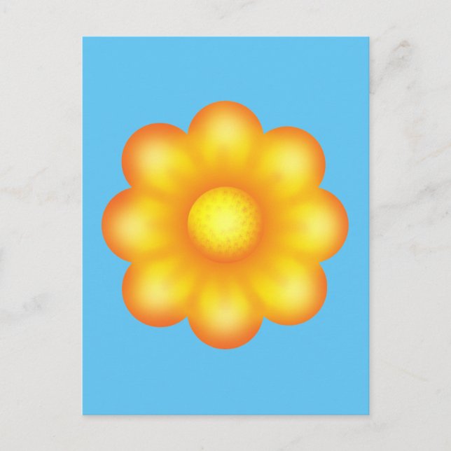 Cute Yellow Flower Postcard (Front)