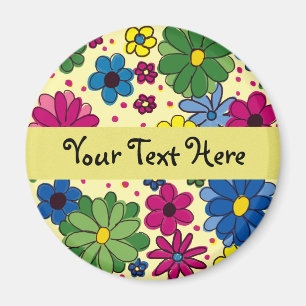 Cute Yellow Flowered Magnet