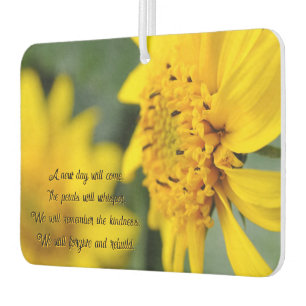 Cute yellow flowers car air freshener