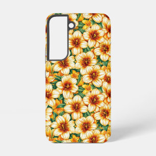 Cute yellow flowers samsung galaxy case