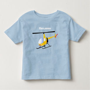Cute yellow happy cartoon helicopter toddler T-Shirt