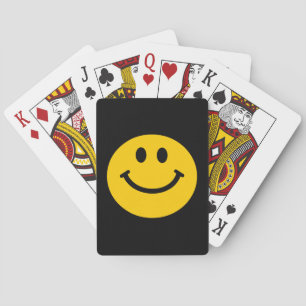 Cute Yellow Happy Face Playing Cards