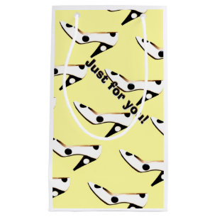 Cute Yellow High Heel Shoe Small Gift Bag