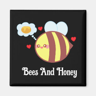 Cute Yellow Honey Bee Bumble Bee Magnet