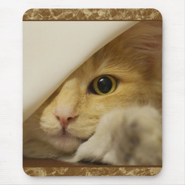 Cute Yellow Kitten Mousepad (Front)