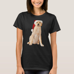 Cute Yellow Lab Puppy Santa Hat Image Christmas Do T-Shirt
