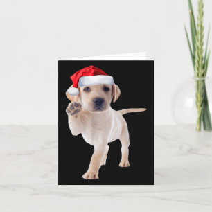 Cute Yellow Lab Puppy Shirt Santa Hat Funny Christ Card