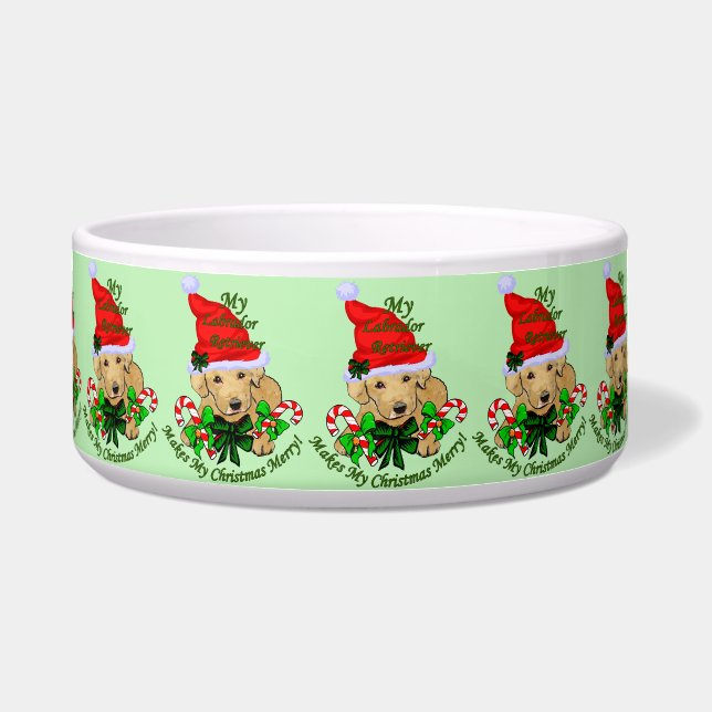 Cute Yellow Labrador Retriever Christmas  (Front)