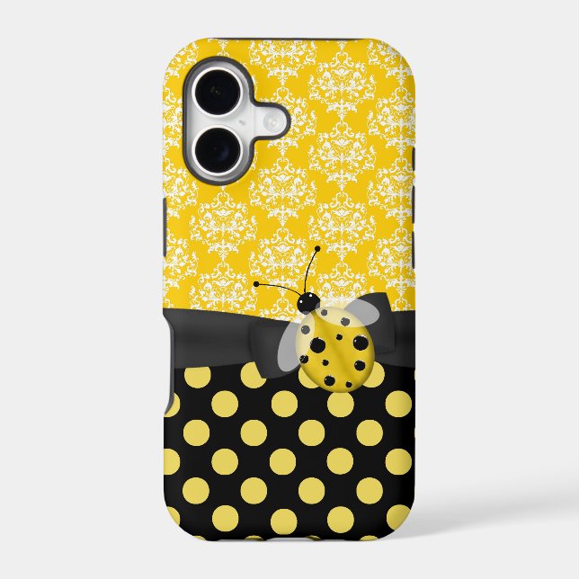 Cute Yellow Ladybug iPhone 7 Plus case (Back)