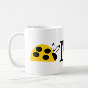 Cute Yellow Ladybug Personalised Coffee Mug