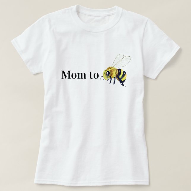 Cute Yellow Mum to Be Honey Bee New Mother T-Shirt (Design Front)