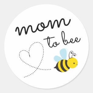 Cute Yellow Mum To Bee Classic Round Sticker