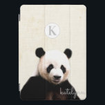 Cute Yellow Peek-a-Boo Panda Photograph Monogram iPad Pro Cover<br><div class="desc">Cute Yellow Peek-a-Boo Panda Photograph Monogram Design. With an adorable Panda Bear peeking up to say hi! Makes a Fun and adorable gift for Kids, Teens, and adults, for Birthdays Christmas and more. Personalised with your initial letter and name! Monogrammed ipad cover! ~ Check my shop to see the entire...</div>