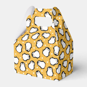 Cute yellow penguin pattern favour box
