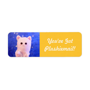 Cute Yellow Personalised Stylish Photo Mail Return Address Label
