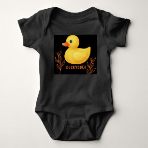 Cute Yellow Rubber Duck Baby Bodysuit