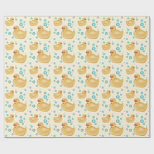 Cute Yellow Rubber Duck Pattern Baby Gift Wrap