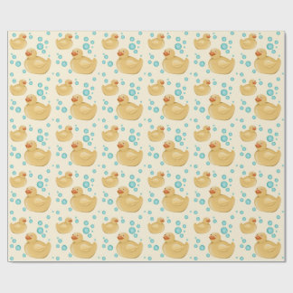 Cute Yellow Rubber Duck Pattern Baby Gift Wrap