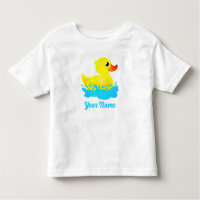 Cute Yellow Rubber Duck Splashing About