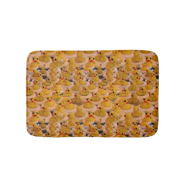 Cute Yellow Rubber Ducks Pattern Bath Mat (Front)