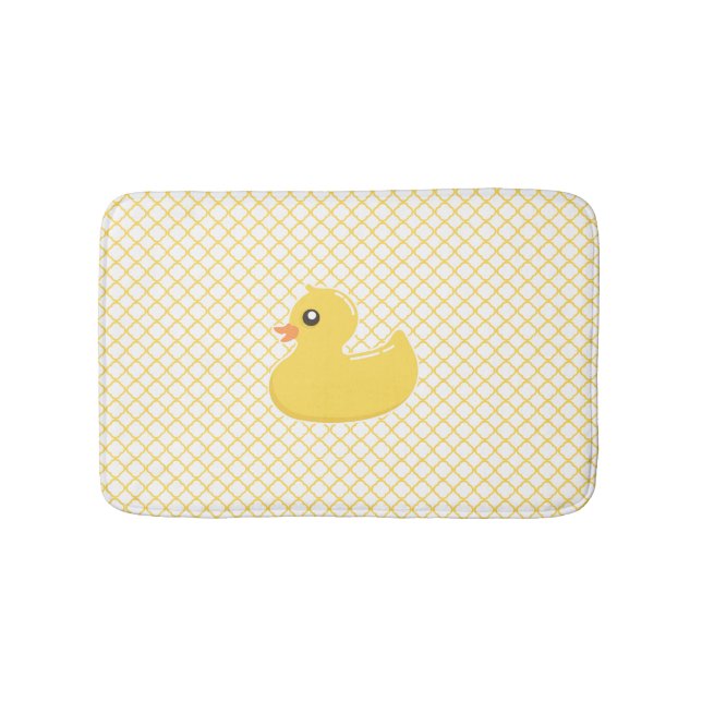 Cute Yellow Rubby Ducky Bath Mat (Front)
