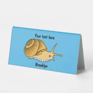 Cute yellow snail cartoon illustration