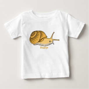 Cute yellow snail cartoon illustration baby T-Shirt