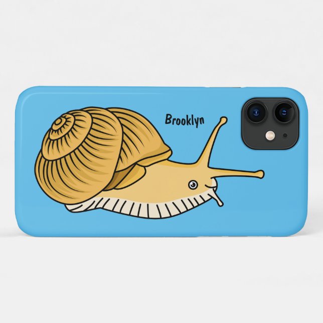 Cute yellow snail cartoon illustration Case-Mate iPhone case (Back (Horizontal))