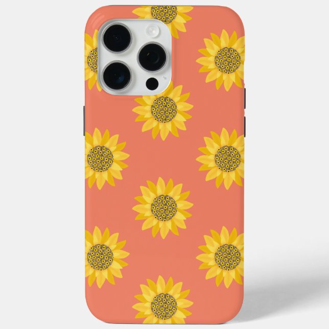 Cute Yellow Sunflower Floral Mother's Day Case-Mate iPhone Case (Back)